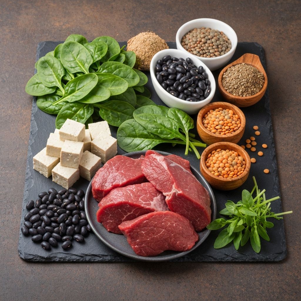 Ilustrasi sumber zat besi alami